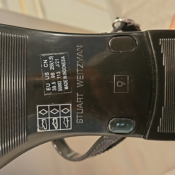 đź’•STUART WEITZMANđź’• Mellie Bow Jelly Sandal ~ Black US 9 New Without Box - Picture 12 of 12